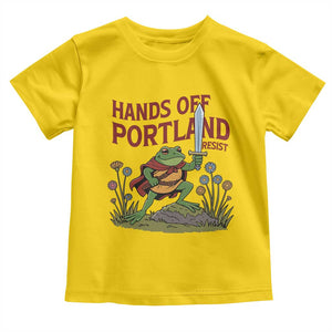 Hands Off Portland Sword Frog Toddler T Shirt Freedom Fighters Hero Resist TS02 Daisy Print Your Wear