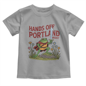 Hands Off Portland Sword Frog Toddler T Shirt Freedom Fighters Hero Resist TS02 Sport Gray Print Your Wear