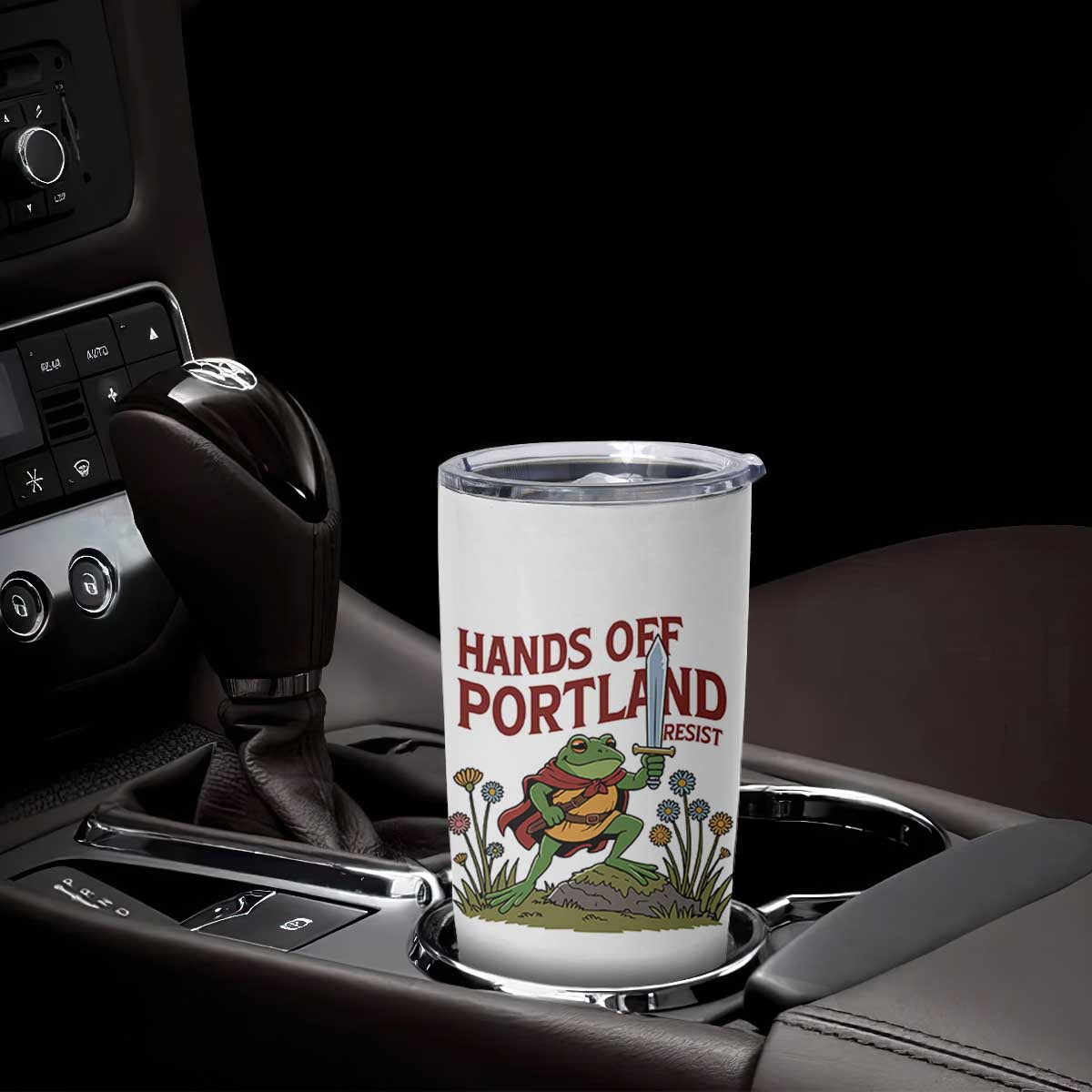 Hands Off Portland Sword Frog Tumbler Cup Freedom Fighters Hero Resist TS02 Print Your Wear