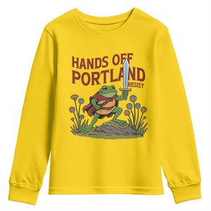 Hands Off Portland Sword Frog Youth Sweatshirt Freedom Fighters Hero Resist TS02 Daisy Print Your Wear