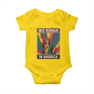 No Kings in America Pride Baby Onesie Rainbow Statue of Liberty Protest TS02 Daisy Print Your Wear