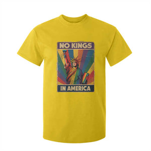 No Kings in America Pride T Shirt For Kid Rainbow Statue of Liberty Protest TS02 Daisy Print Your Wear