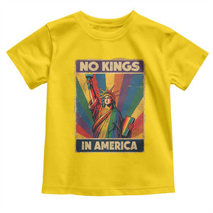 No Kings in America Pride Toddler T Shirt Rainbow Statue of Liberty Protest TS02 Daisy Print Your Wear