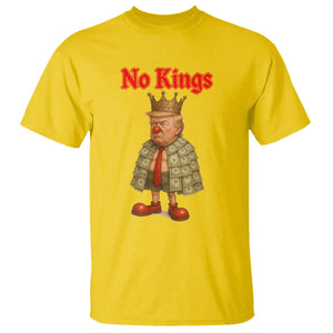 No Kings Trump T Shirt Satirical Clown Ruler Political Satire TS02 Daisy Print Your Wear