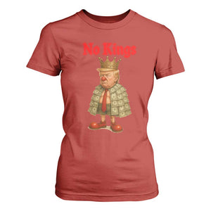 No Kings Trump T Shirt For Women Satirical Clown Ruler Political Satire TS02 Red Print Your Wear