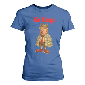 No Kings Trump T Shirt For Women Satirical Clown Ruler Political Satire TS02 Royal Blue Print Your Wear
