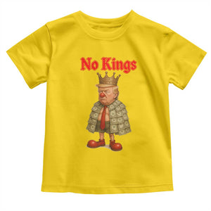 No Kings Trump Toddler T Shirt Satirical Clown Ruler Political Satire TS02 Daisy Print Your Wear