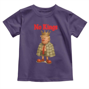 No Kings Trump Toddler T Shirt Satirical Clown Ruler Political Satire TS02 Purple Print Your Wear