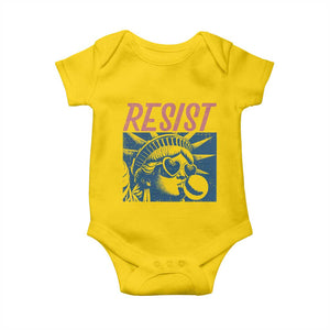Liberty Resist Baby Onesie Feminist Bubblegum Statue of Liberty Retro Graphic TS02 Daisy Print Your Wear