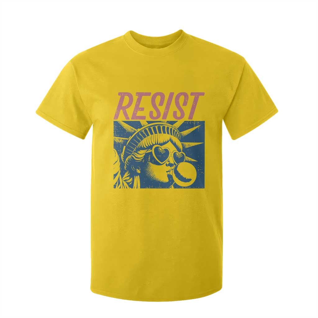 Liberty Resist T Shirt For Kid Feminist Bubblegum Statue of Liberty Retro Graphic TS02 Daisy Print Your Wear