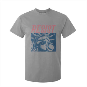 Liberty Resist T Shirt For Kid Feminist Bubblegum Statue of Liberty Retro Graphic TS02 Sport Gray Print Your Wear