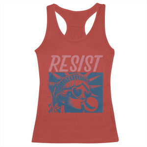 Liberty Resist Racerback Tank Top Feminist Bubblegum Statue of Liberty Retro Graphic TS02 Red Print Your Wear
