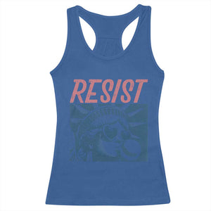 Liberty Resist Racerback Tank Top Feminist Bubblegum Statue of Liberty Retro Graphic TS02 Royal Blue Print Your Wear