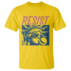 Liberty Resist T Shirt Feminist Bubblegum Statue of Liberty Retro Graphic TS02 Daisy Print Your Wear