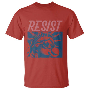 Liberty Resist T Shirt Feminist Bubblegum Statue of Liberty Retro Graphic TS02 Red Print Your Wear