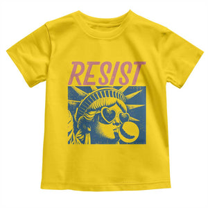 Liberty Resist Toddler T Shirt Feminist Bubblegum Statue of Liberty Retro Graphic TS02 Daisy Print Your Wear
