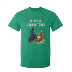 No Kings Just Witches T Shirt For Kid Feminist Witch Kicking Throne Protest TS02 Irish Green Print Your Wear