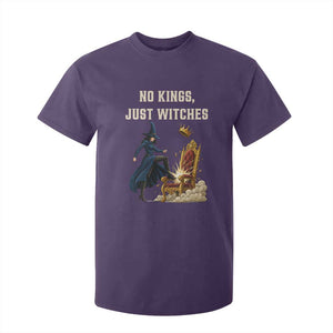 No Kings Just Witches T Shirt For Kid Feminist Witch Kicking Throne Protest TS02 Purple Print Your Wear
