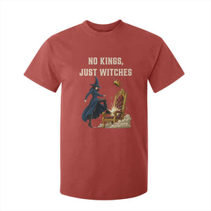 No Kings Just Witches T Shirt For Kid Feminist Witch Kicking Throne Protest TS02 Red Print Your Wear