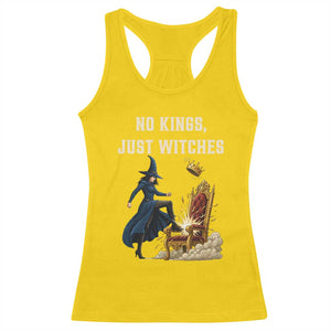No Kings Just Witches Racerback Tank Top Feminist Witch Kicking Throne Protest TS02 Daisy Print Your Wear