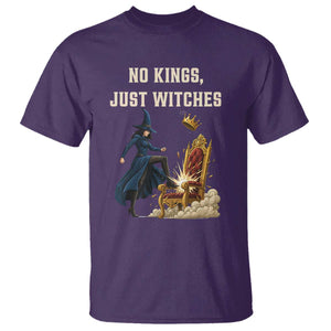 No Kings Just Witches T Shirt Feminist Witch Kicking Throne Protest TS02 Purple Print Your Wear