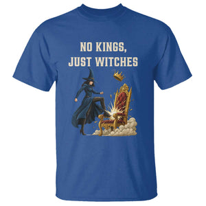 No Kings Just Witches T Shirt Feminist Witch Kicking Throne Protest TS02 Royal Blue Print Your Wear