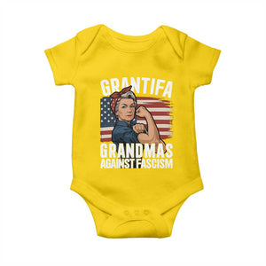 Patriotic Grantifa Baby Onesie Grandmas Against Fascism Protest American Flag TS02 Daisy Print Your Wear
