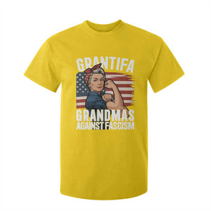 Patriotic Grantifa T Shirt For Kid Grandmas Against Fascism Protest American Flag TS02 Daisy Print Your Wear