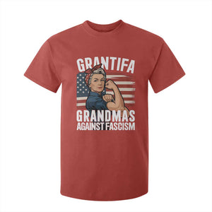 Patriotic Grantifa T Shirt For Kid Grandmas Against Fascism Protest American Flag TS02 Red Print Your Wear