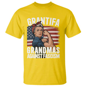 Patriotic Grantifa T Shirt - Grandmas Against Fascism Protest American Flag Tee TS02 Daisy Print Your Wear