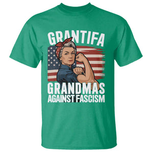 Patriotic Grantifa T Shirt - Grandmas Against Fascism Protest American Flag Tee TS02 Irish Green Print Your Wear