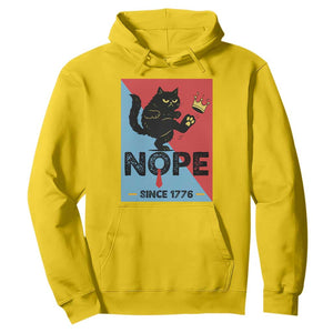 Nope Since 1776 Sarcastic Black Cat Hoodie Funny No Kings In America Patriotic Protest TS02 Daisy Print Your Wear