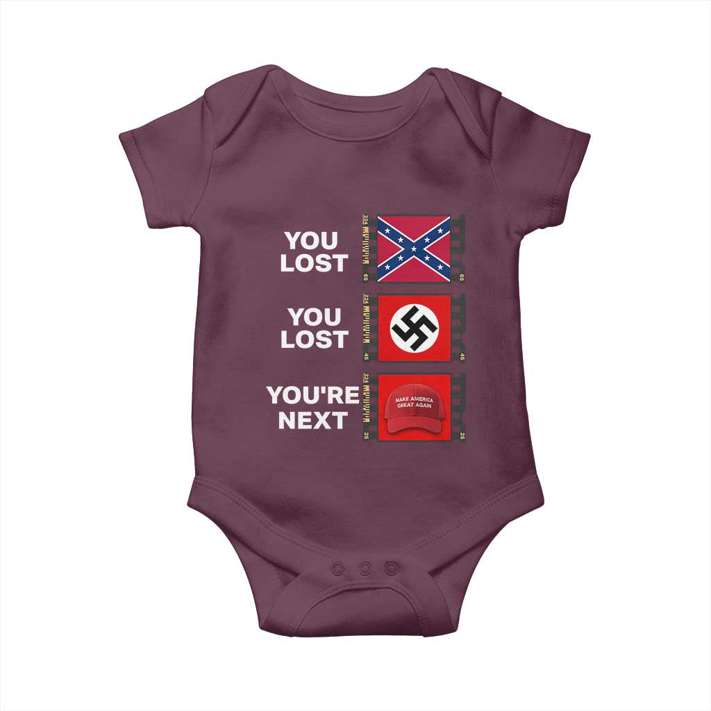 Resist Political Protest Baby Onesie History Anti Hate Extremism Authoritarianism TS02 Maroon Print Your Wear
