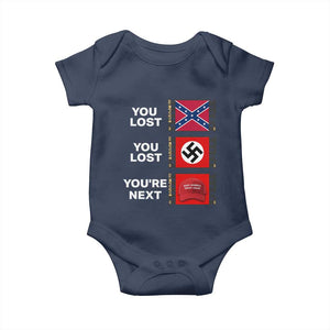 Resist Political Protest Baby Onesie History Anti Hate Extremism Authoritarianism TS02 Navy Print Your Wear