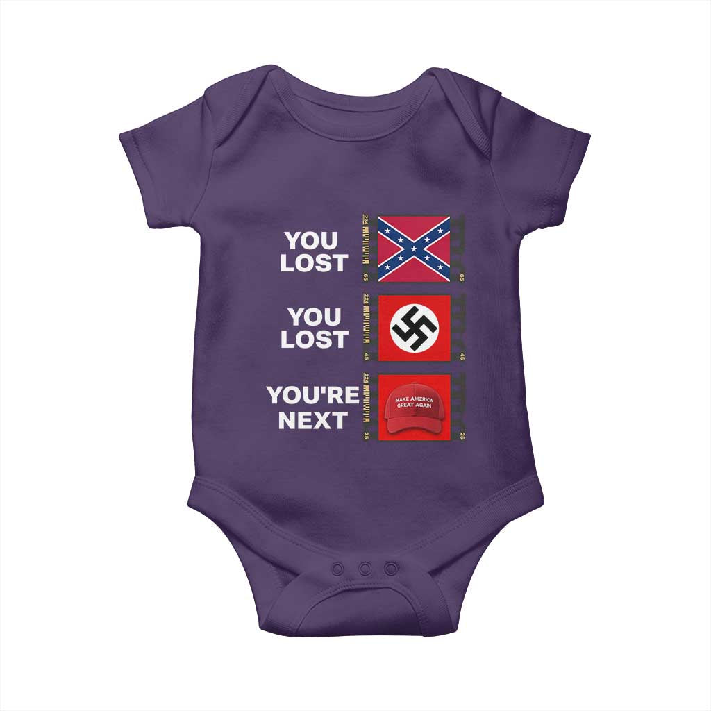 Resist Political Protest Baby Onesie History Anti Hate Extremism Authoritarianism TS02 Purple Print Your Wear