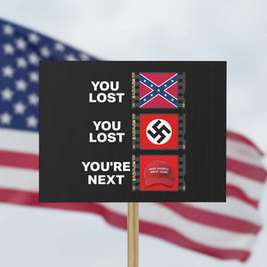 Resist Political Protest Protest Sign History Anti Hate Extremism Authoritarianism TS02 Horizontal 18" x 24" Black Print Your Wear