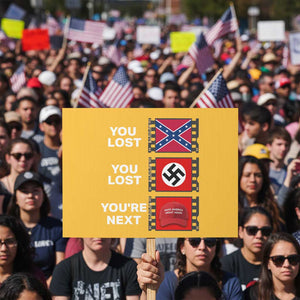 Resist Political Protest Protest Sign History Anti Hate Extremism Authoritarianism TS02 Horizontal 18" x 24" Yellow Print Your Wear
