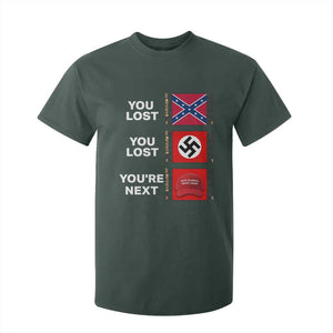 Resist Political Protest T Shirt For Kid History Anti Hate Extremism Authoritarianism TS02 Dark Forest Green Print Your Wear