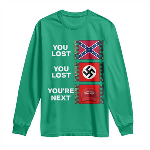 Resist Political Protest Long Sleeve Shirt History Anti Hate Extremism Authoritarianism TS02 Irish Green Print Your Wear