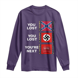 Resist Political Protest Long Sleeve Shirt History Anti Hate Extremism Authoritarianism TS02 Purple Print Your Wear