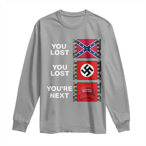 Resist Political Protest Long Sleeve Shirt History Anti Hate Extremism Authoritarianism TS02 Sport Gray Print Your Wear