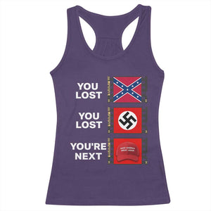 Resist Political Protest Racerback Tank Top History Anti Hate Extremism Authoritarianism TS02 Purple Print Your Wear