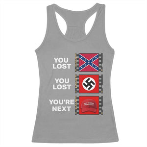 Resist Political Protest Racerback Tank Top History Anti Hate Extremism Authoritarianism TS02 Sport Gray Print Your Wear
