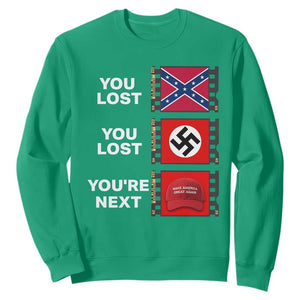 Resist Political Protest Sweatshirt History Anti Hate Extremism Authoritarianism TS02 Irish Green Print Your Wear