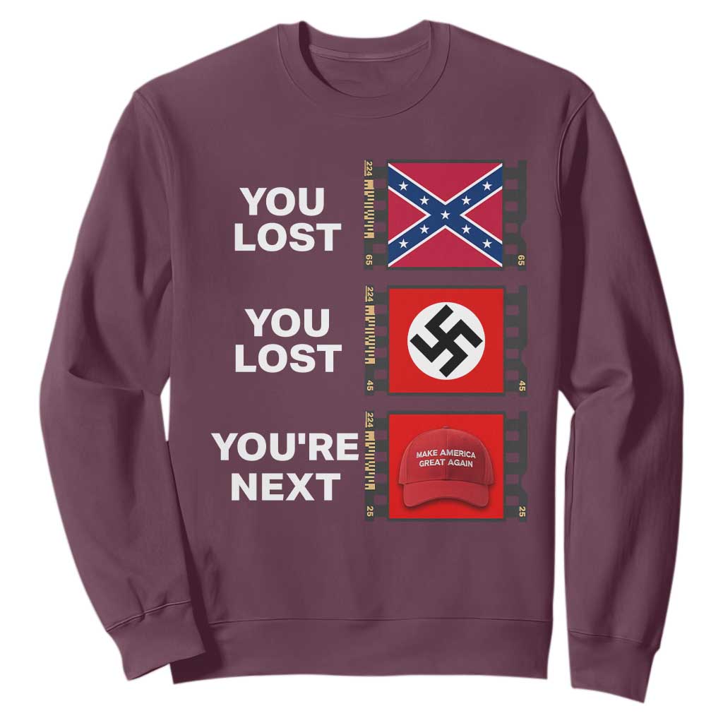 Resist Political Protest Sweatshirt History Anti Hate Extremism Authoritarianism TS02 Maroon Print Your Wear
