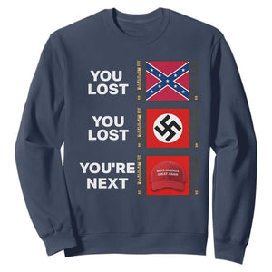 Resist Political Protest Sweatshirt History Anti Hate Extremism Authoritarianism TS02 Navy Print Your Wear