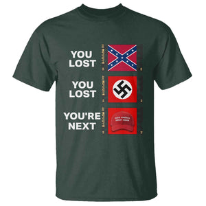 Resist Political Protest T Shirt History Anti Hate Extremism Authoritarianism TS02 Dark Forest Green Print Your Wear
