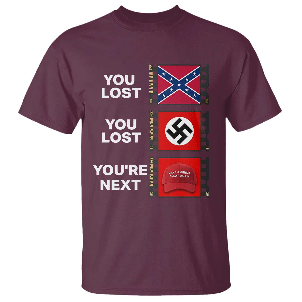 Resist Political Protest T Shirt History Anti Hate Extremism Authoritarianism TS02 Maroon Print Your Wear