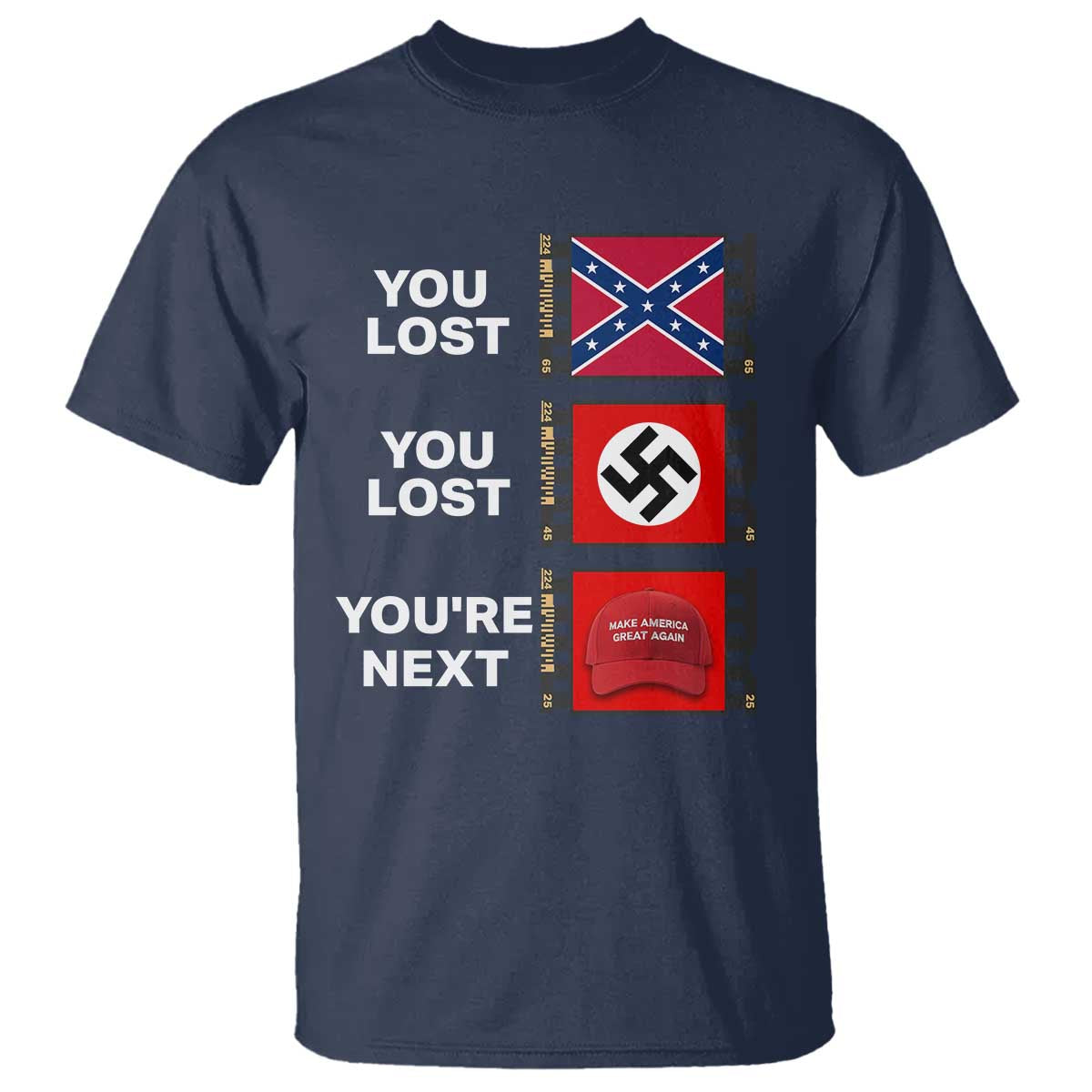 Resist Political Protest T Shirt History Anti Hate Extremism Authoritarianism TS02 Navy Print Your Wear