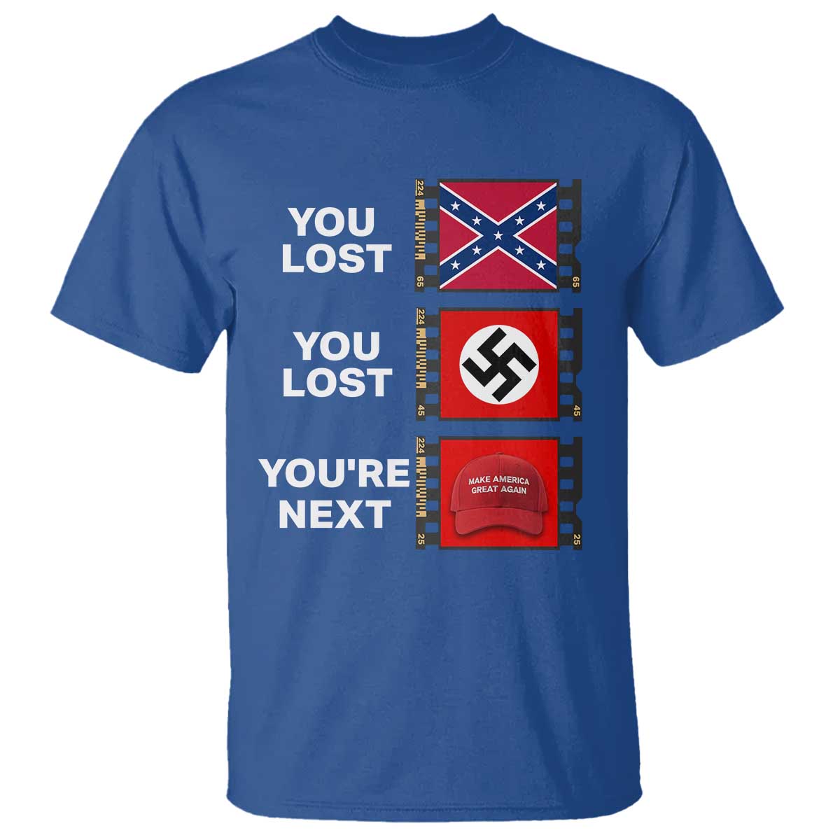 Resist Political Protest T Shirt History Anti Hate Extremism Authoritarianism TS02 Royal Blue Print Your Wear
